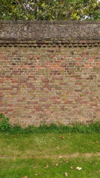 Brick wall at Syon Park, England. 